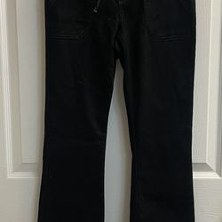 Brand New Black Mid Rise Pull-On Boot Cut Jeans Size XS Juniors 