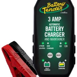 Battery Tender 3 AMP Battery Charger and Maintainer - Automotive Switchable 12V or 6V Smart Automatic for Cars SUVs and Trucks - Lead Acid, AGM, Gel, 