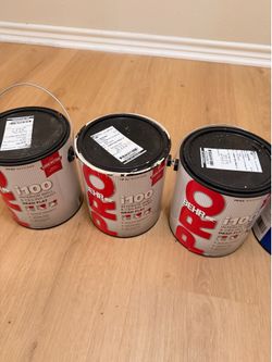 BEHR PRO i100 Interior Paint Gallons - Dead Flat White / Off-White (3 Cans)
