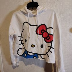 Sanrio Hello Kitty Crop Top Hoodie Sweatshirt 