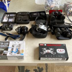 Cameras ,drone , Binoculars Lot 