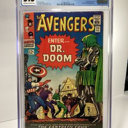 1966 Avengers #25 Marvel Comics Enter Dr Doom Silver Age Key Stan Lee Jack Kirby CGC 5.5