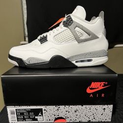 Size 11 Nike Air Jordan 4 Retro 2025 White Cement