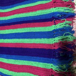 Brand New Hand Made Crochet Blanket 82 Inches Long And 52 Wide