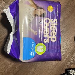 sleep overs XL ( 85-140 lbs ) 22 pcs/ pack-NEW