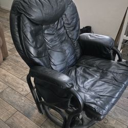 Leather Chair And Ottoman 