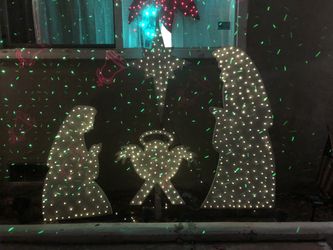 Nativity center display with and without lights