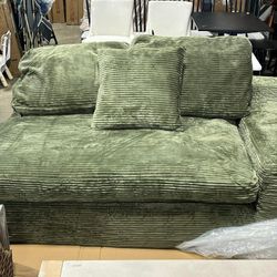 New -Comfy Corduroy Sectional Cloud Couch W:59” x D: 36” x H: 21”