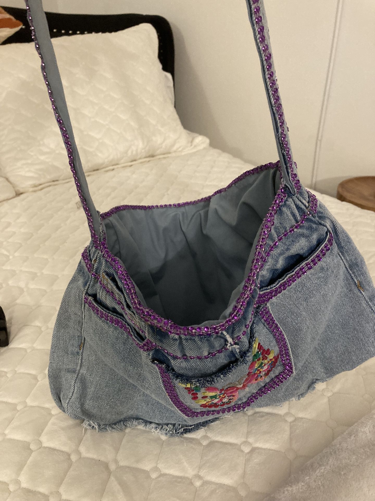 Hand Made Denim Shoulder Bag