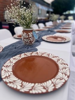 Mexican floral charger plates