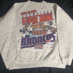 Vintage Denver Broncos Super Bowl CrewNeck Size Large