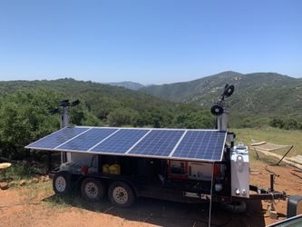 Solar Trailer 100 Gallon Diesel Tank Kabota Generator