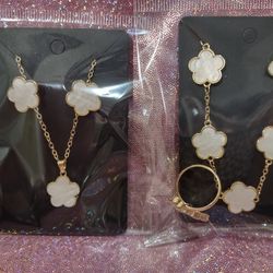 New Clover Necklace & Earrings Sets ($4), Bracelet & Ring Sets ($4) And Bangle Bracelets ($2)