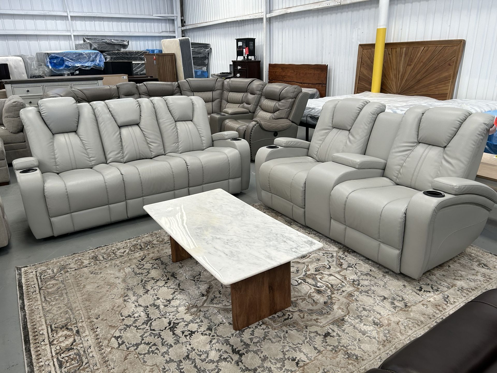 Sofa And Loveseat Recliner With led Lights 