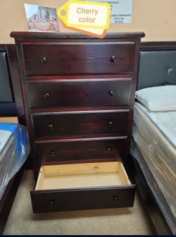 Jumbo Dresser 5 Drawers 100% Pinewood (white $359)🌲