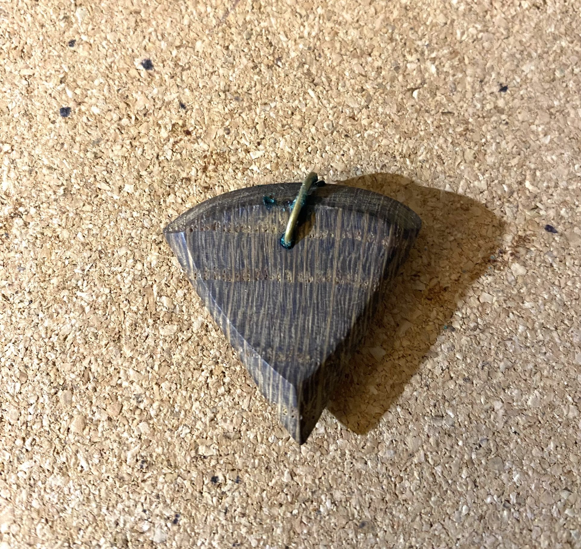 Hand Carved, Beautiful Wood Guitar Pick With Leather Cord For It To Be Worn