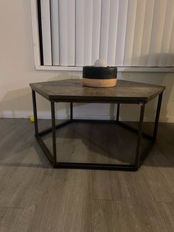 Wooden hexagon table