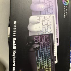 Wireless Backlit Keyboard And Mause 