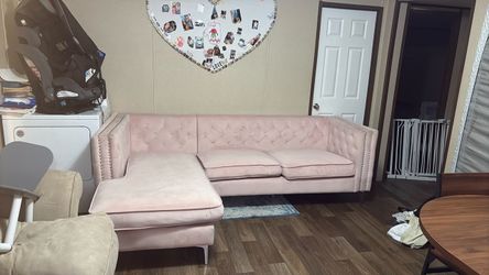 Pink couch paid 600