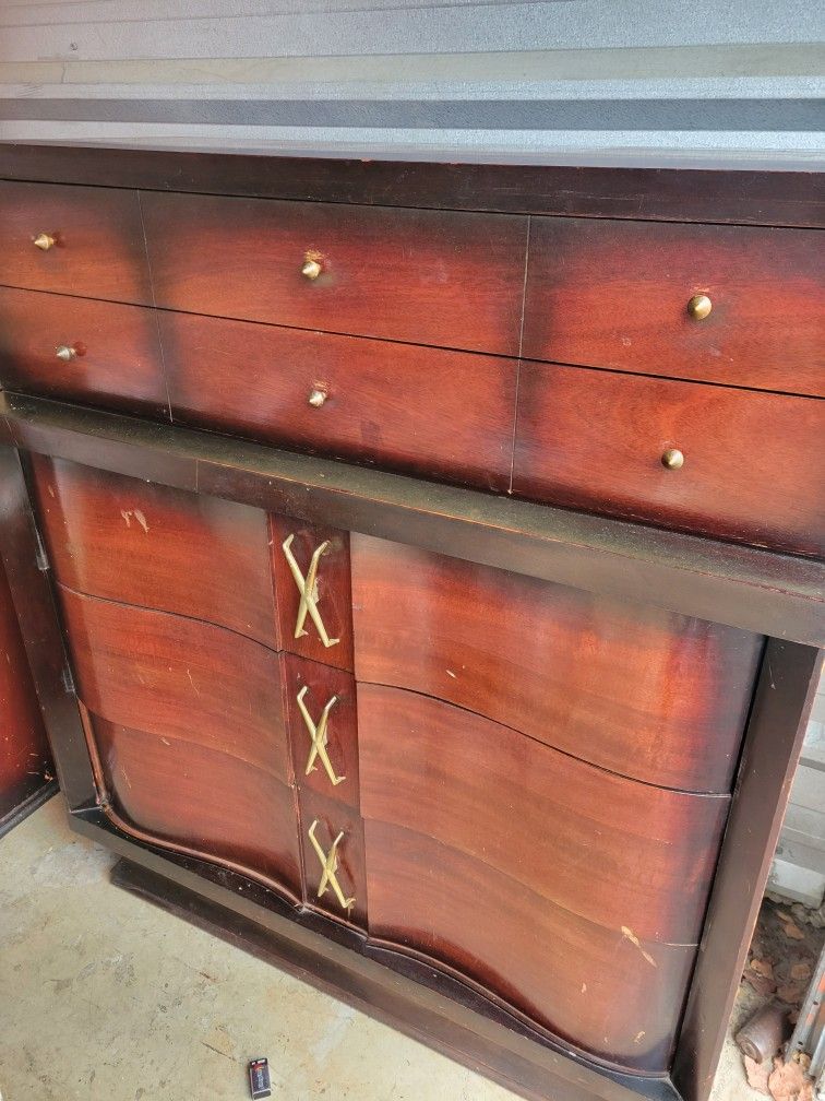 2 Mid Centry Dressers With Mirror All Original