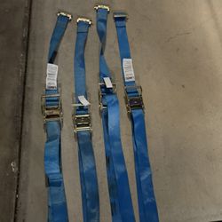 E-tract Ratchet Straps With Hook On One End ( About 5 Ft In Length )