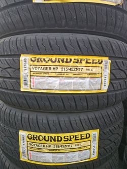 215-45-17 !!! GROUNDSPEED A/S !!! $280 LAS 4 LLANTAS MONTADAS Y BALANCEO INCLUIDO 👌