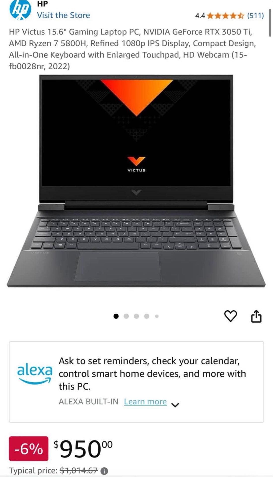 Victus Gaming Laptop 15.6 Inch