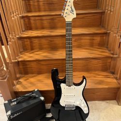 Washburn Lyon Stratocaster (Brand New) W/ Esteban Guitar Amp 