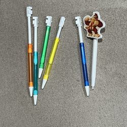 Nintendo DS Stylus pen Donkey Kong 3DS & Retractable lot of 6