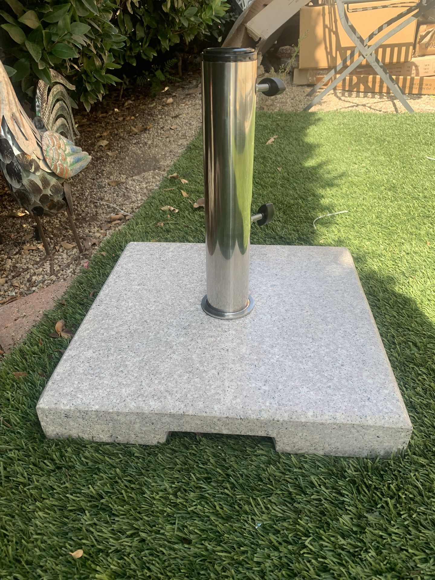 42LBS Square Granite Umbrella Base Stand 