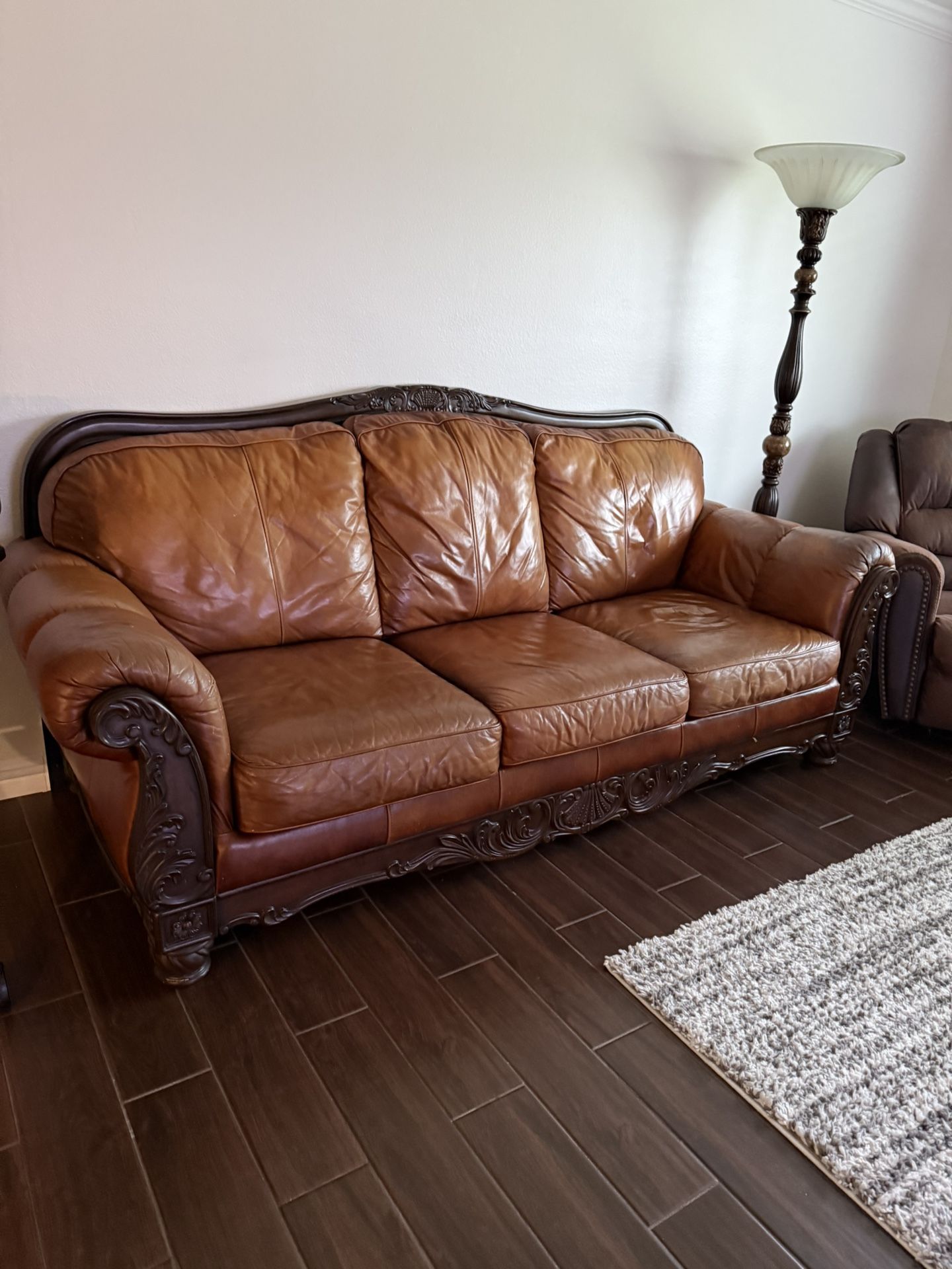 Brown Leather Couches