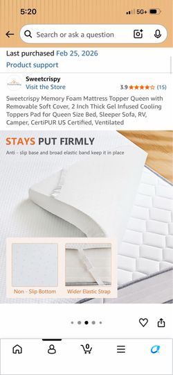 2 inch thick queen mattress topper with removable soft cover