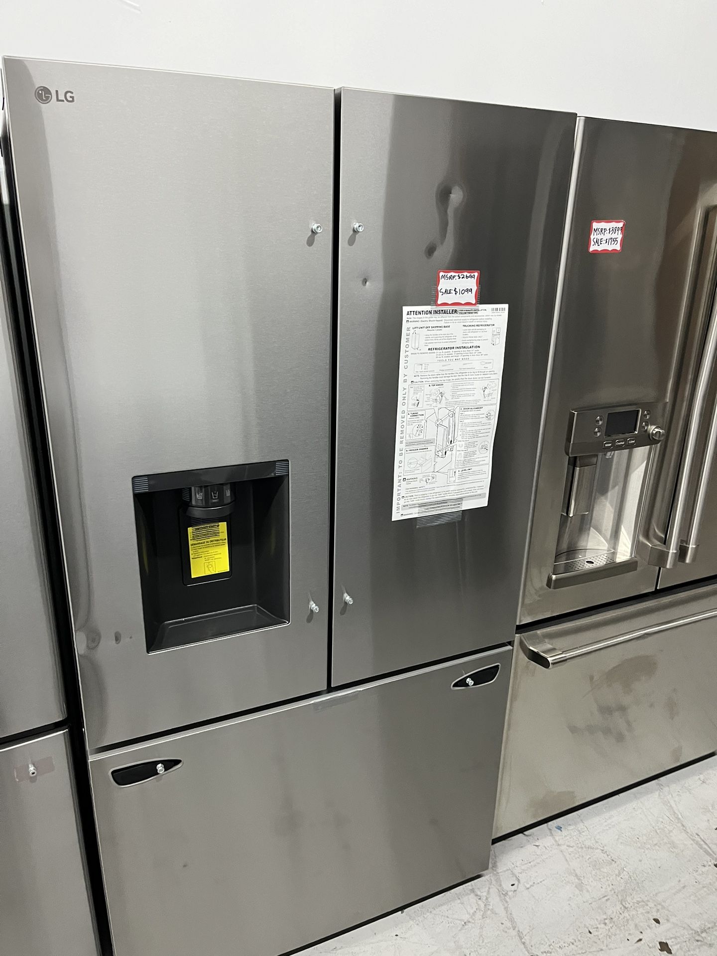 scratch/dent Lg Brand New Stainless Steel Refrigerator 🔥🔥🔥