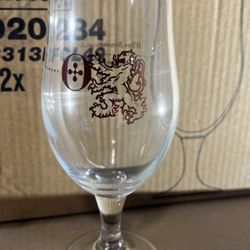 Six New Ommegang Stemmed Beer Glasses