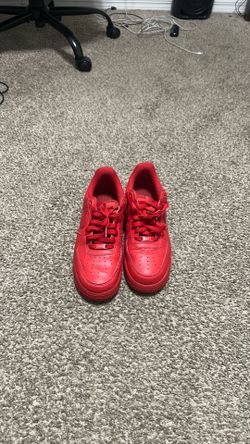 All red Air Force’s size 12