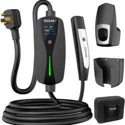highlights 【Plug & Play with Dryer Plug NEMA 14-30】 SEGUMA 24A nema 14-30 tesla level 2 charger is equipped with dryer plug NEMA 14-30, it's perfectly