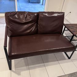 Faux Leather Couch