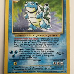 Original Base Set 1995 Blastoise Pokemon Card for Sale in Huntington Park, CA - OfferUp Original Base Set 1995 Blastoise Pokemon Card for Sale in Huntington Park, CA - OfferUp