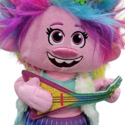 Dreamworks Trolls World Tour Singing & Dancing Poppy Plush Stuffed Doll WORKS