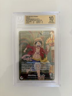 One Piece Musée Grévin Paris Luffy OP13-001 Grevin Museum Promo Card BGS 10