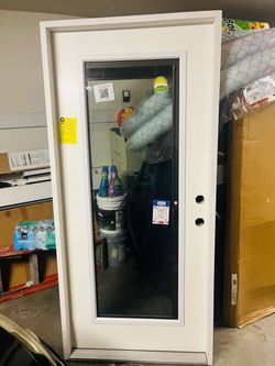 Exterior Door With Mini Built In Blind 36x80 PVC Frame
