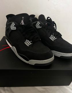 Jordans 4s Black Canvas