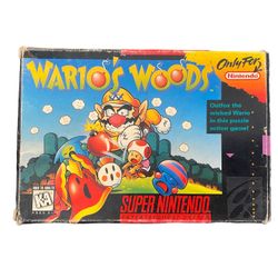 Super Nintendo Warios Wood With Manual SNES 