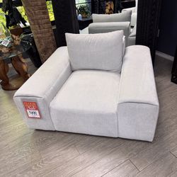 SALE! Grayish White Cube Living Room Chair - Eldridge 