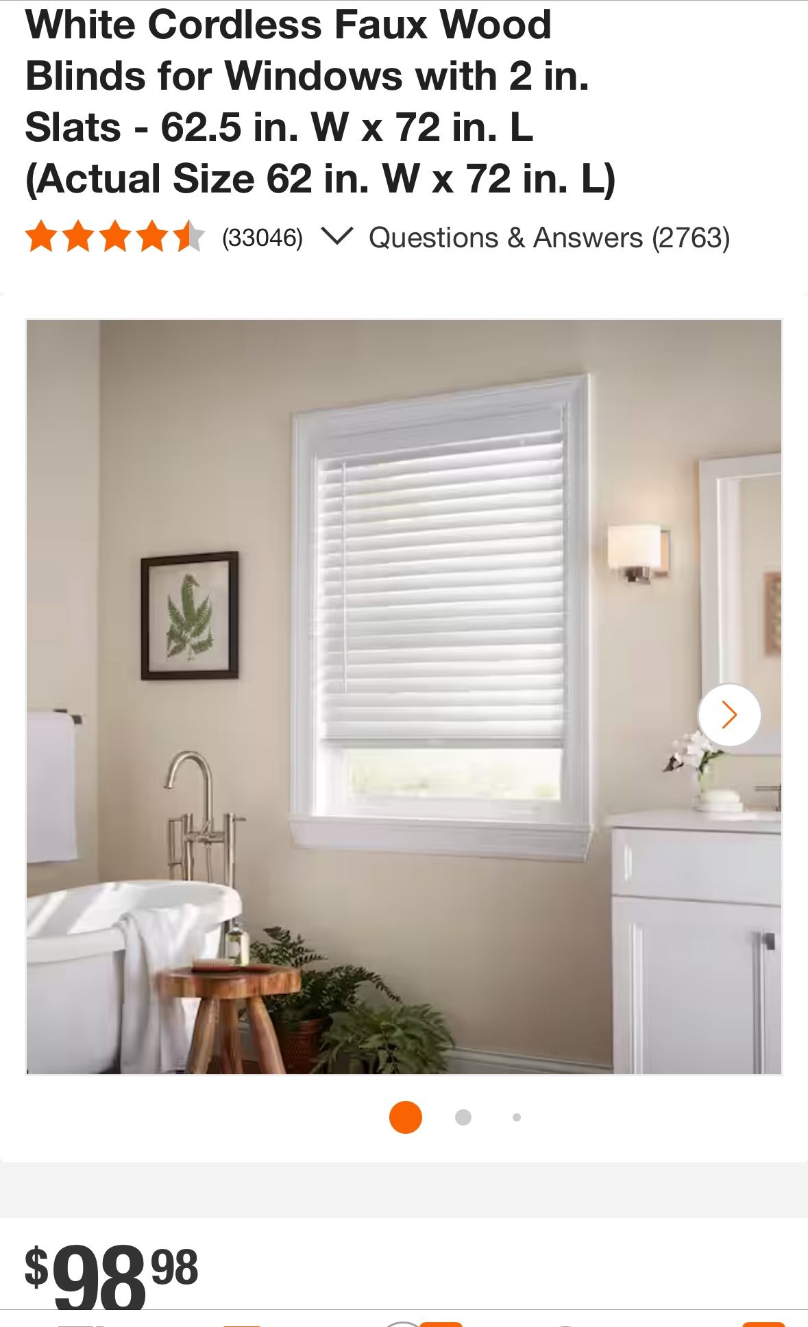 Blinds for Sale (62.5x72) Brand new