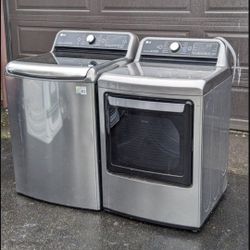 LG XL CAPACITY WASHER 5.0CUFT AND ELECTRIC DRYER 7.4 CUFT. WORKS PERFECT. 45 DAYS WARRANTY 