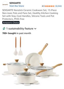 Brand new SENSARTE nonstick cookware set 13 piece white
