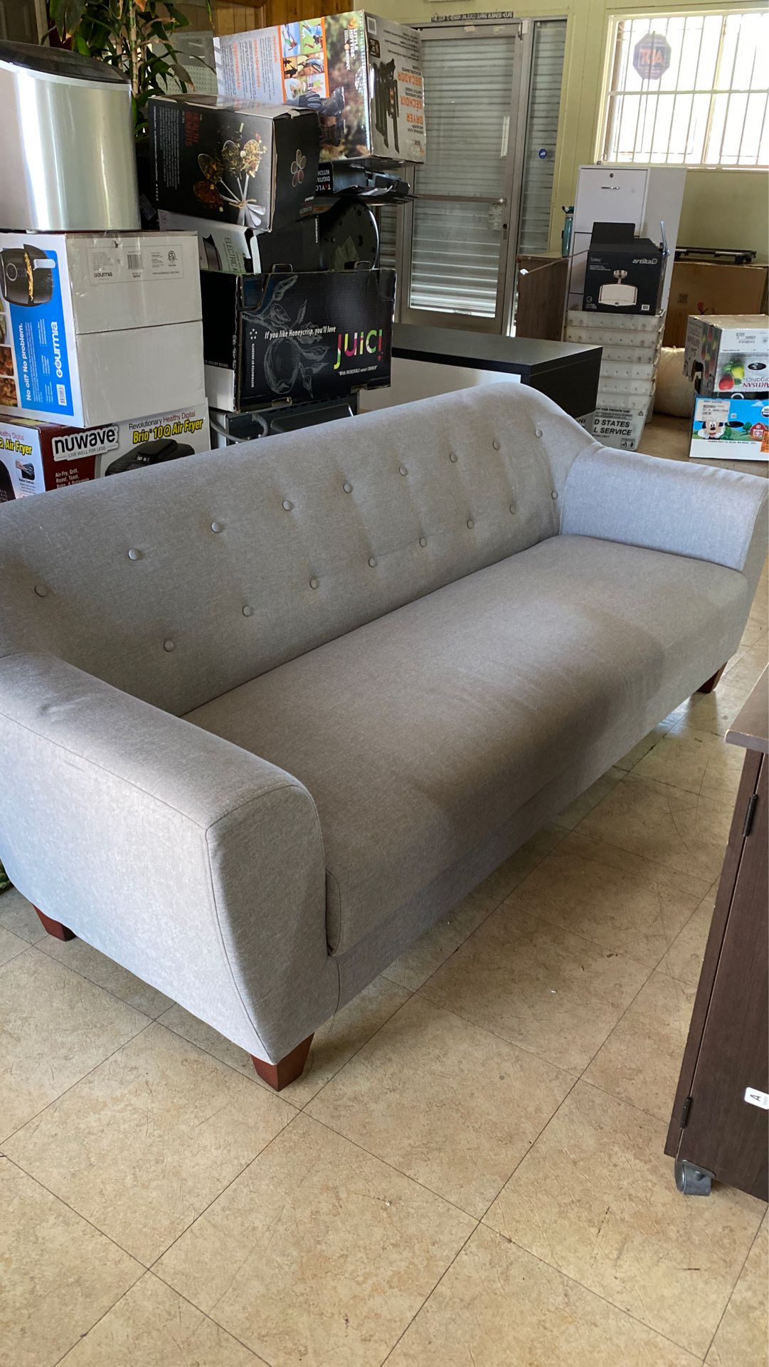 6ft grey sofa