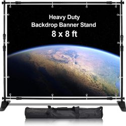 8x8 Heavy Duty Backdrop Banner Stand Kit