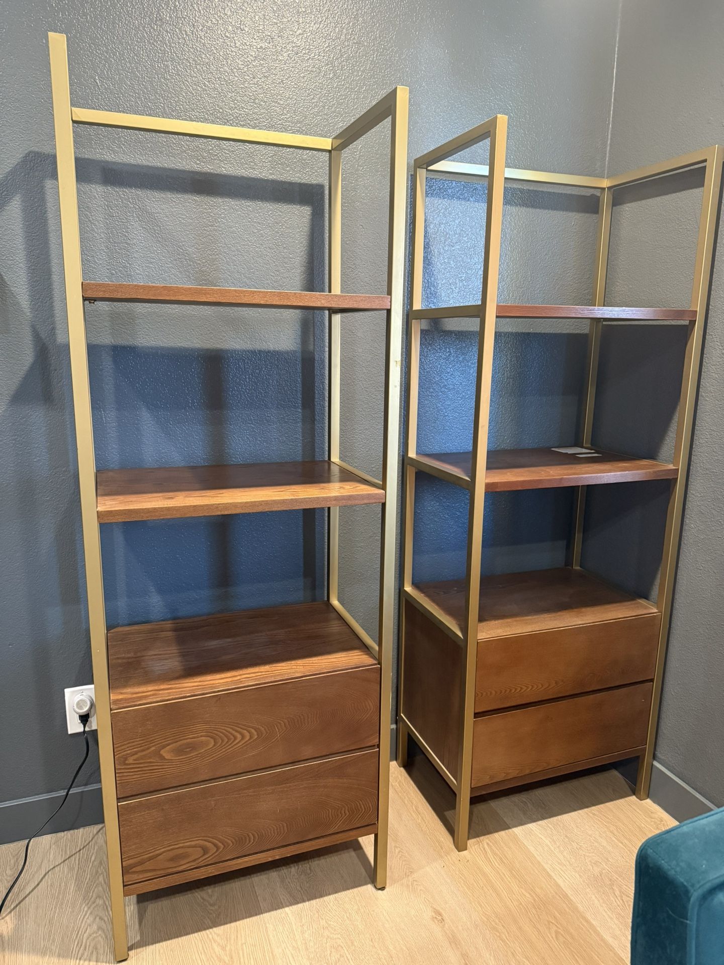Bookshelves/ Shelves with drawers